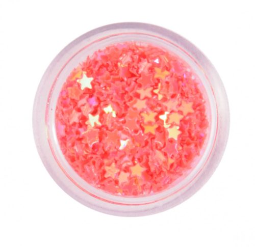 Nail Art Sterne in Korallenrot