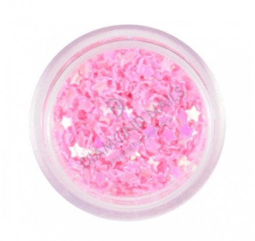 Nail Art Sterne in Dunkelrosa