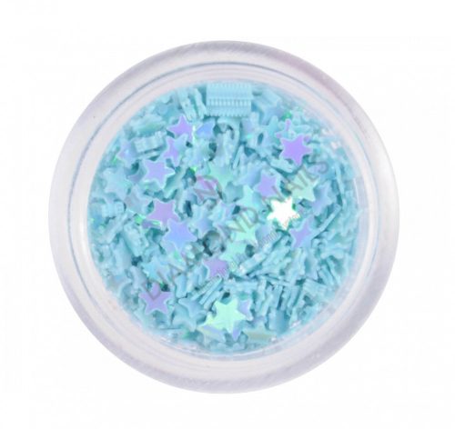 Nail Art Sterne in Hellblau