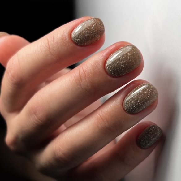 Gel Polish - DN101 Gold Glitter 