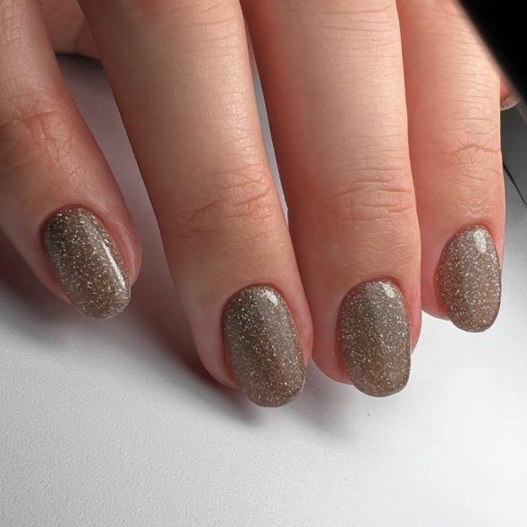 Gel Polish - DN101 Gold Glitter 