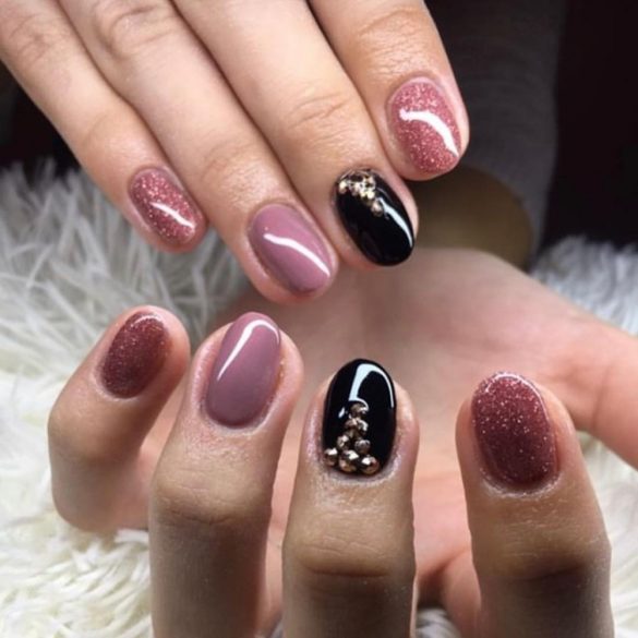 Gel Polish - DN102 Rosegold Glitter