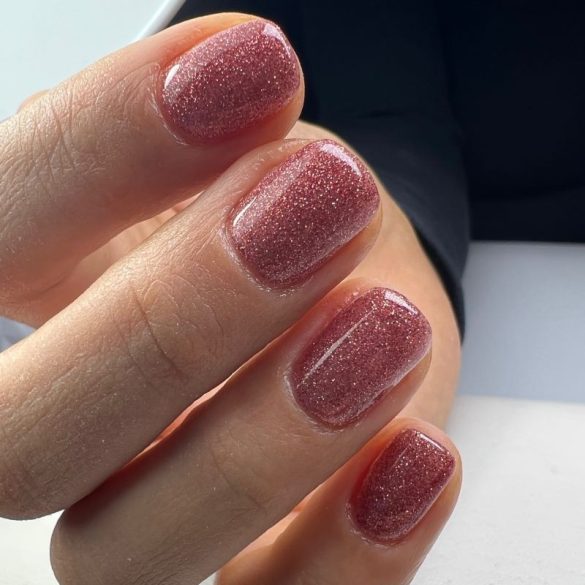Gel Polish - DN102 Rosegold Glitter