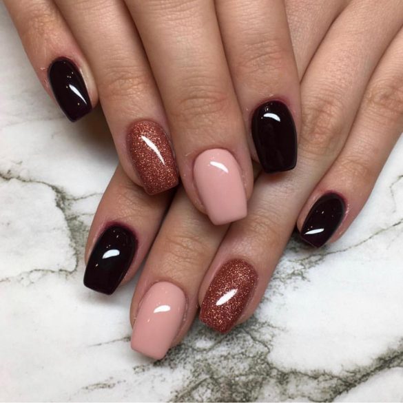 Gel Polish - DN102 Rosegold Glitter
