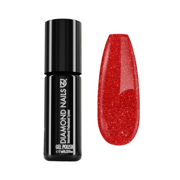 Gel Polish - DN104 Red Glitter