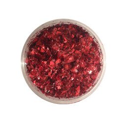 Glitter Flakes in metallic Rot