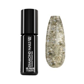 Gel Polish - DN115 - Gold Hexagon Mix