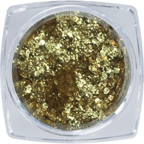 Metall Flitter Deko - Gold