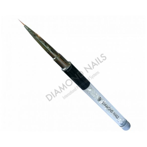 Nail Art Pinsel in Silber mit Strassstein #1