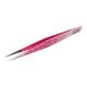 Klassiche Gerade Wimpern Pinzette (Pink)