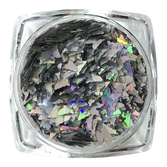 Hologramm Schmetterling - Silber