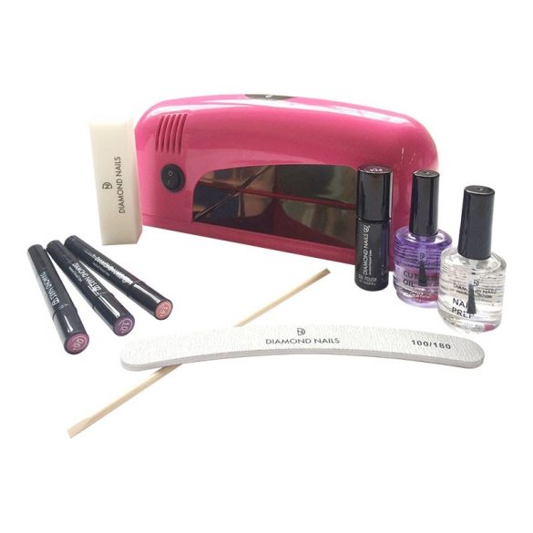 Gellack Pen Starter Set 9w Uv Lampe Pink 3stk Gellack Pen