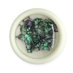 Nageldekoration - Farbige, Hologramm Schmetterlinge (002)