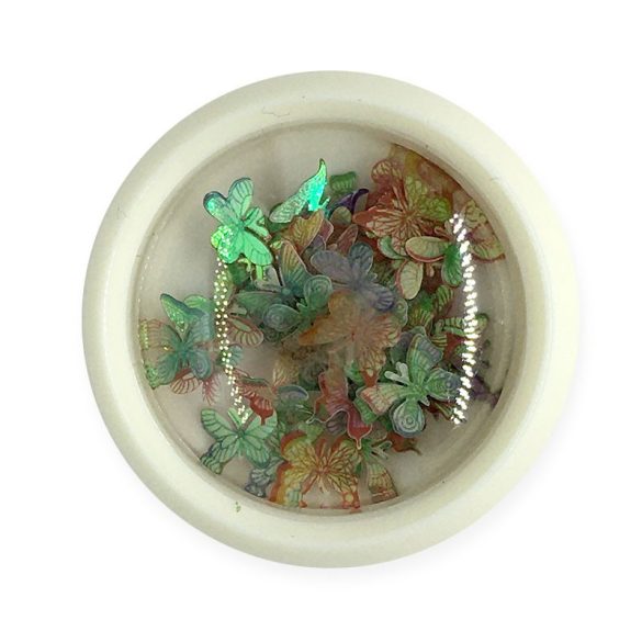 Nageldekoration - Farbige,Hologramm Schmetterlinge (003)