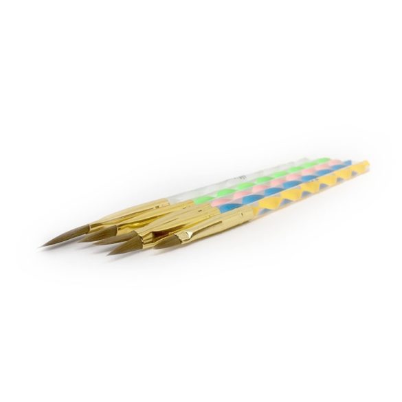 Acryl Pinsel Set - gedrehter ende mit 5 Stk
