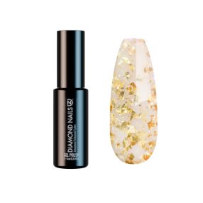 Gel Polish 4ml - DN113 Gold Flakes (Goldflocken (klarer Grundton)