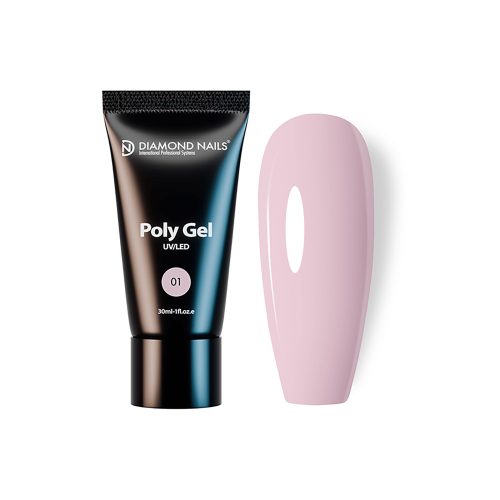 Diamond Nails PolyGel 01 - Milky Pink - 30ml  HEMA- und TPO-frei