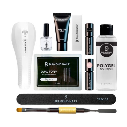Polygel-Startset / Polygel nägel set mit 10W UV/LED-Lampe