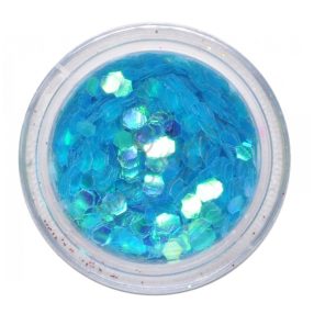 Nail Art Flitter in Hell Blau