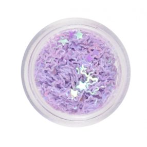 Nail Art Hologramm Blüten in Lila